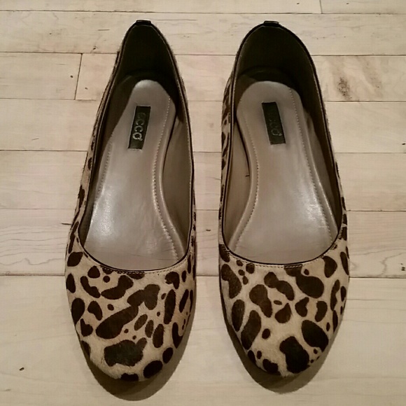 ecco leopard flats